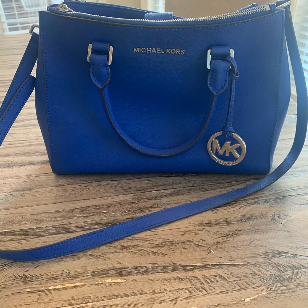 Michael Kors Royal Blue Shoulder Strap Satchel Bag